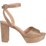 Journee Collection Womens Nairri Faux Suede Heel Sandals Shoes BHFO 1023