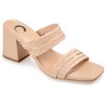 Journee Collection Womens Natia Slide Sandals Shoes BHFO 7353