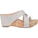 Journee Collection Womens Rayna Faux Leather Wedge Sandals Shoes BHFO 9227