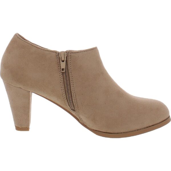 Journee Collection Womens Sanzi Faux Suede Block Heel Booties Shoes BHFO 0779