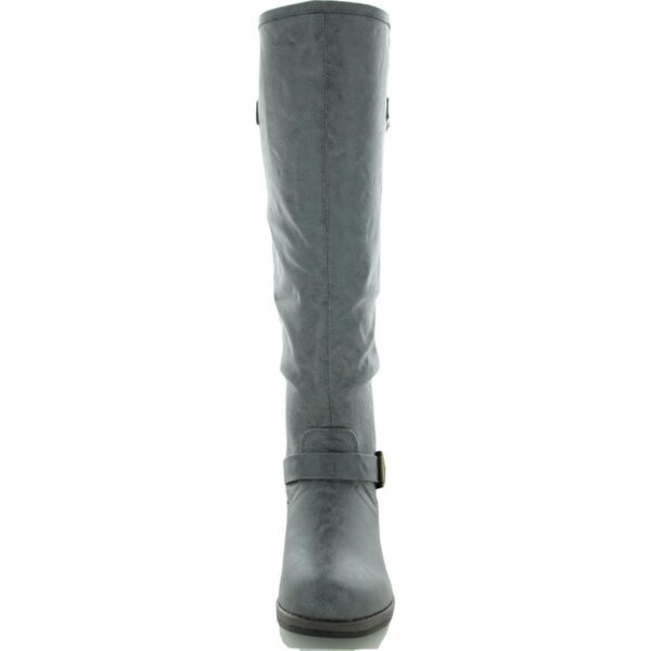 Journee Collection Womens Spokane Faux Leather Knee-High Boots Shoes BHFO 8909