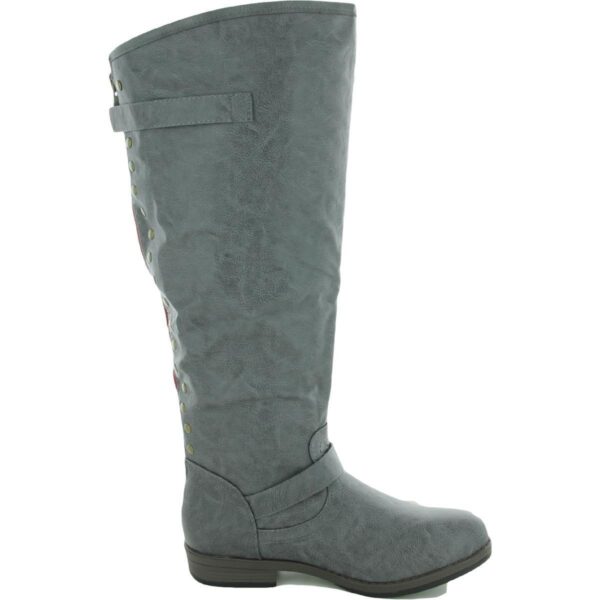 Journee Collection Womens Spokane Faux Leather Knee-High Boots Shoes BHFO 8909