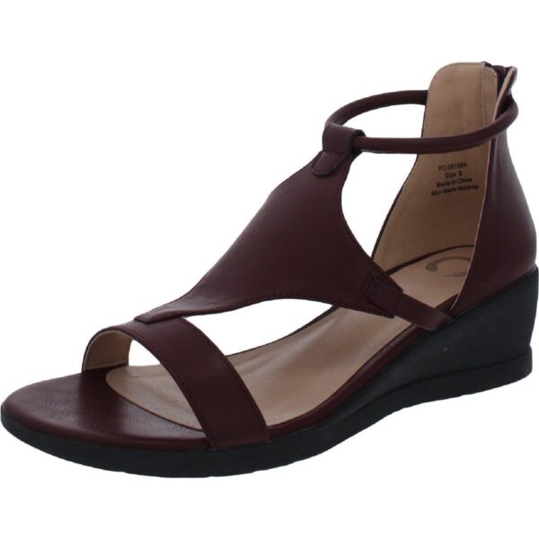 Journee Collection Womens Trayle Faux Leather Wedge Sandals Shoes BHFO 8533