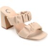 Journee Collection Womens Zoee Beige Strappy Sandals 6.5 Medium (B,M) BHFO 4526