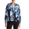 Karl Lagerfeld Paris Womens Black Geometric Button-Down Top XS BHFO 4864