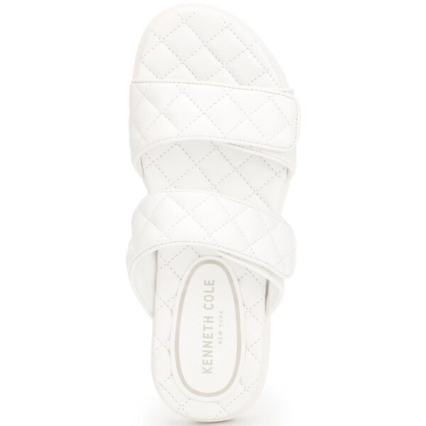 Kenneth Cole New York Womens Reeves Quilted 2 Band Flats Slide Sandals BHFO 0995