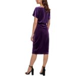 Kensie Dresses Womens Velvet Boatneck Midi Dress BHFO 9917