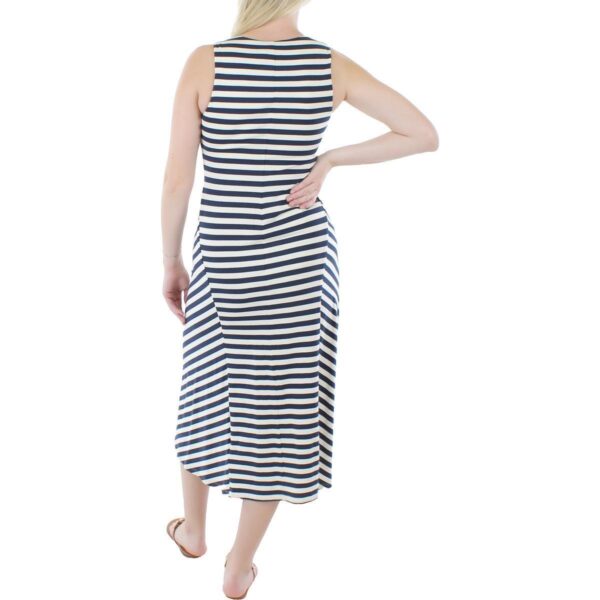 Lauren Ralph Lauren Womens Navy Knit Striped Midi Sheath Dress 2 BHFO 0767