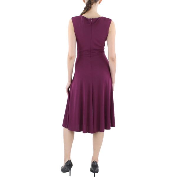 Lauren Ralph Lauren Womens Purple Midi Gathered Sheath Dress 8 BHFO 0074