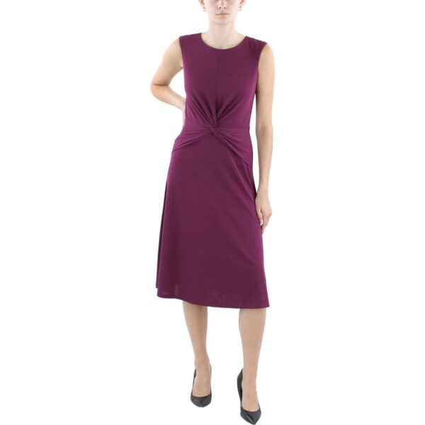 Lauren Ralph Lauren Womens Purple Midi Gathered Sheath Dress 8 BHFO 0074