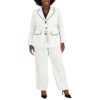 Le Suit Womens Ivory 2PC Pant Suit Plus 22W BHFO 7353