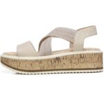 LifeStride Womens Clementine Beige Wedge Sandals 6.5 Medium (B,M) BHFO 3421