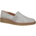 LifeStride Womens On The Go Silver Loafers Shoes 10 Wide (C,D,W) BHFO 3003