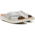 LifeStride Womens Panama Faux Leather Slip On Slides Wedge Sandals BHFO 6303