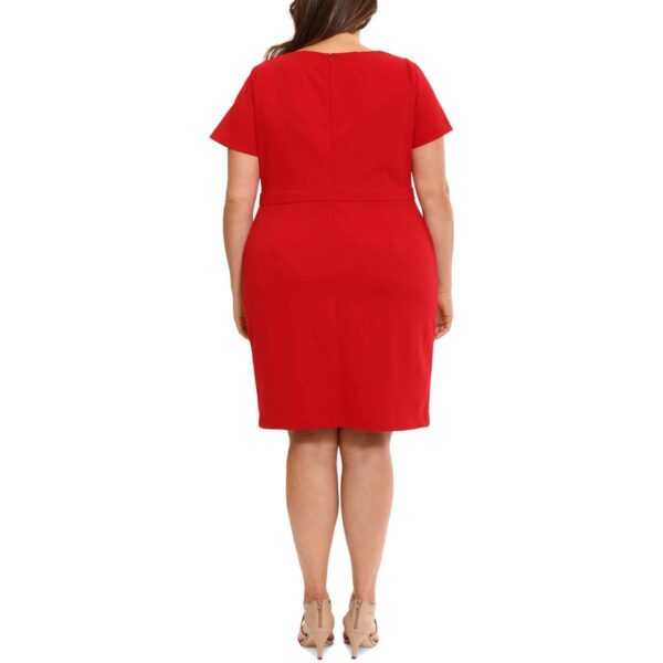 London Times Womens Red Tie Neck Office Wear To Work Dress Plus 16W BHFO 3695