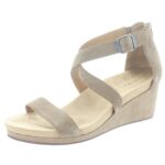 Lucky Brand Womens Kenadee Tan Wedge Sandals Shoes 11 Medium (B,M) BHFO 5810