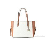 Michael Kors Women’s Saffiano Leather Drawstring Tote, Beige