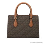 Michael Kors Womens Sheila Small Faux Saffiano Leather Satchel (Brown) 35S3G6HS5B-847