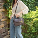 MKF Collection Sylvie Croco Embossed Vegan Leather Women’s Shoulder Bag, Stylish Crossbody Purse Handbag by Mia K - Olive