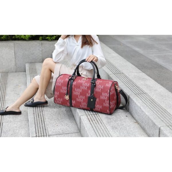 MKF Collection Weekender Bags for Women, Overnight Duffle Travel Bag by Mia K - Burgundy