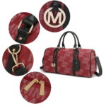 MKF Collection Weekender Bags for Women, Overnight Duffle Travel Bag by Mia K - Burgundy