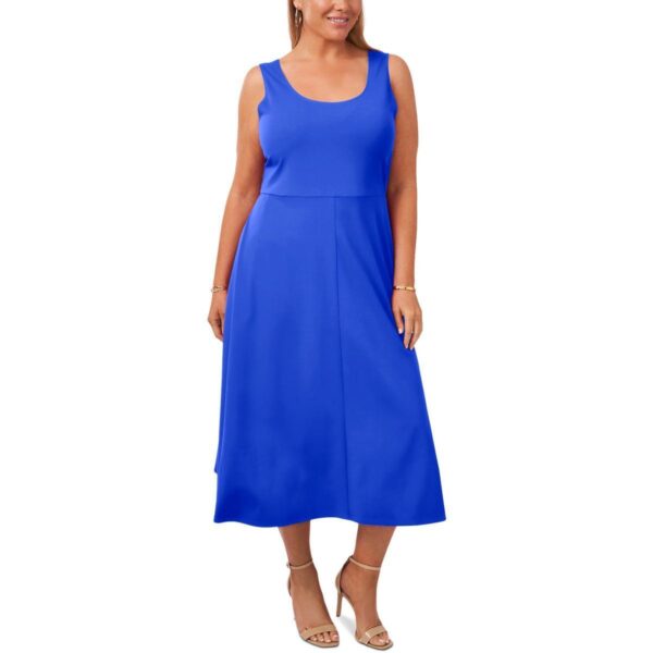 MSK Womens Stretch Mid Calf Sleeveless Midi Dress Plus BHFO 0079