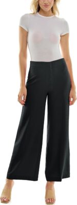 Nanette Nanette Lepore Women's Wide Leg Full Length Crepe Fashion Pant