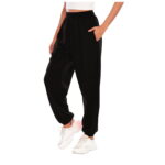 Pgeraug Active Fit Sports Trousers Jogging Sweat Jogger Pants for Women Black L