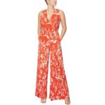 Rachel Rachel Roy Womens Orange Cut Out Ribbed Wide Leg Jumpsuit XL BHFO 8699