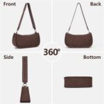 Shoulder Bags for Women Red Purse Burgundy Purse 90s Y2k Bag Studded Shoulder Crossbody Bag Trendy Leather Handbag