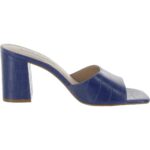 Steve Madden Womens Alaya Blue Slide Sandals Shoes 6 Medium (B,M) BHFO 6211