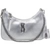 Steve Madden Womens Silver Faux Leather Crossbody Handbag Small BHFO 4309