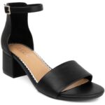 Sugar Womens Noelle Black Heel Sandals Shoes 9 Wide (C,D,W) BHFO 7138