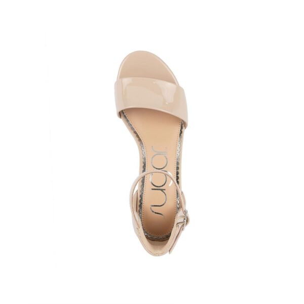 Sugar Womens Noelle Tan Patent Heel Sandals Shoes 8 Medium (B,M) BHFO 9686