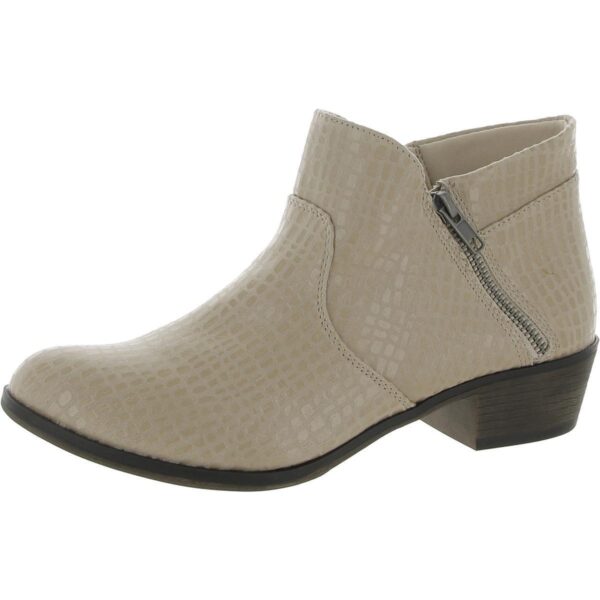 Sun + Stone Womens Abby Beige Zip Up Ankle Boots Shoes 8 Medium (B,M) BHFO 8976