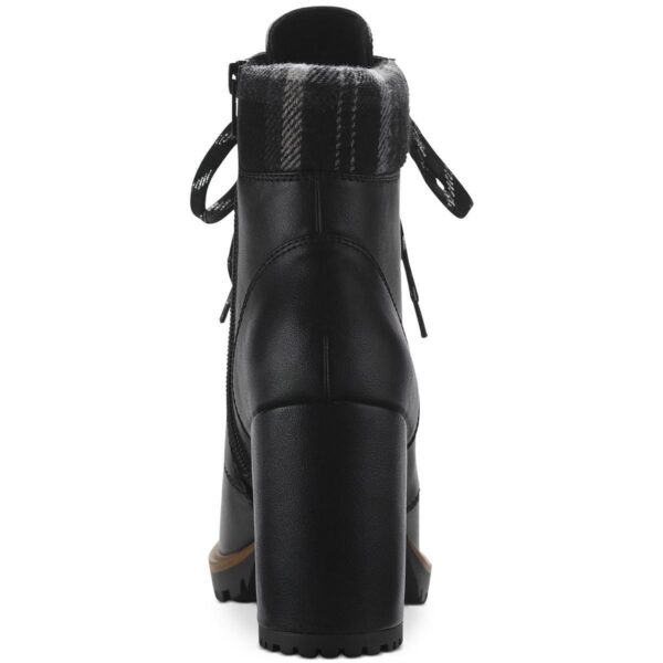 Sun + Stone Womens Octavia Faux Leather Combat & Lace-up Boots Shoes BHFO 7055