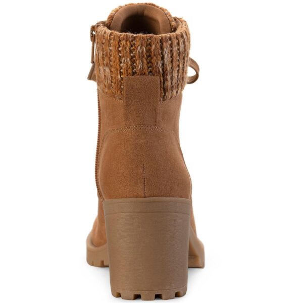 Sun + Stone Womens Romina Knit Ankle Combat & Lace-up Boots Shoes BHFO 7691