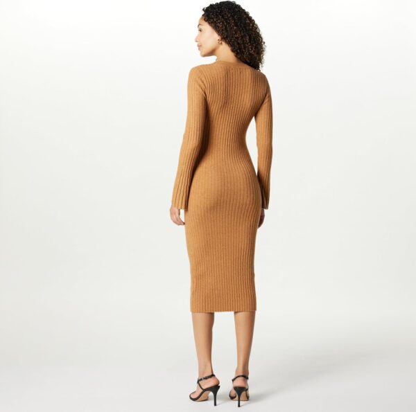 The Drop Women's Fernanda Bell Sleeve Ribbed Sweater Dress