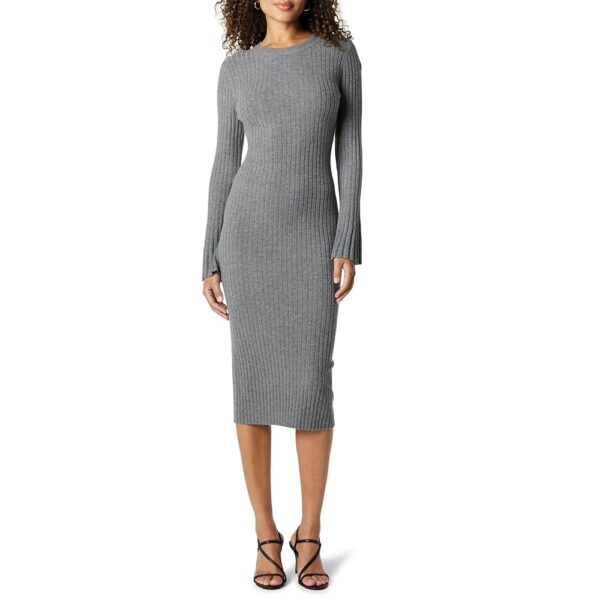 The Drop Women's Fernanda Bell Sleeve Ribbed Sweater Dress