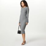 The Drop Women's Fernanda Bell Sleeve Ribbed Sweater Dress