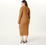 The Drop Women's Fernanda Bell Sleeve Ribbed Sweater Dress