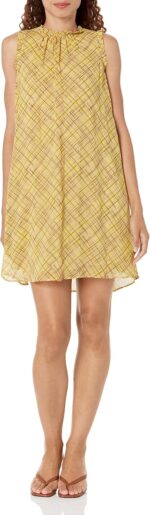 Tommy Hilfiger Women's Sleeveless Knee-length Trapeze Chiffon