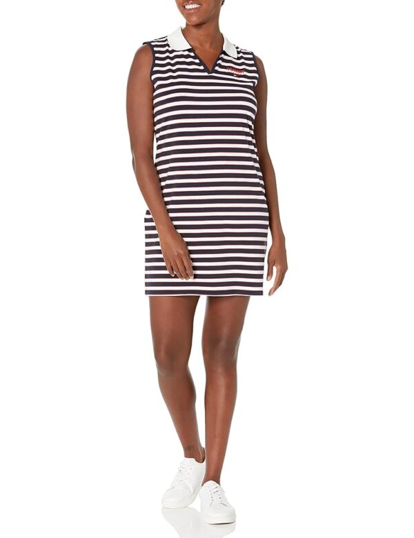 Tommy Hilfiger Women's V-neck Johnny Collar Mini Dress