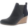 Toms Womens Kelsey Black Leather Ankle Booties Shoes 9 Medium (B,M) BHFO 0908