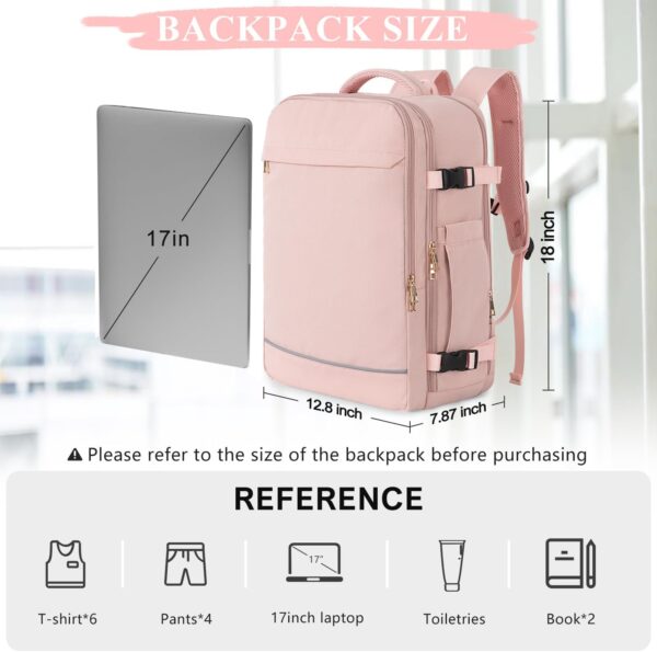 Travel Backpack for Women, 40L Travel Bag Personal Item Size, Waterproof Carry On Backpack with Packing Cubes for College, Business, Hiking, Work