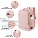 Travel Backpack for Women, 40L Travel Bag Personal Item Size, Waterproof Carry On Backpack with Packing Cubes for College, Business, Hiking, Work