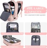 Travel Backpack for Women, 40L Travel Bag Personal Item Size, Waterproof Carry On Backpack with Packing Cubes for College, Business, Hiking, Work