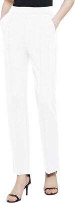 Urban CoCo Women's Yoga Dress Pants Stretchy Casual Slacks Straight Leg Work Pants with Pockets