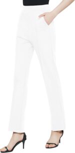 Urban CoCo Women's Yoga Dress Pants Stretchy Casual Slacks Straight Leg Work Pants with Pockets