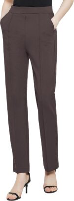 Urban CoCo Women's Yoga Dress Pants Stretchy Casual Slacks Straight Leg Work Pants with Pockets